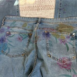 Pilcro Blue Floral Women's Jeans
